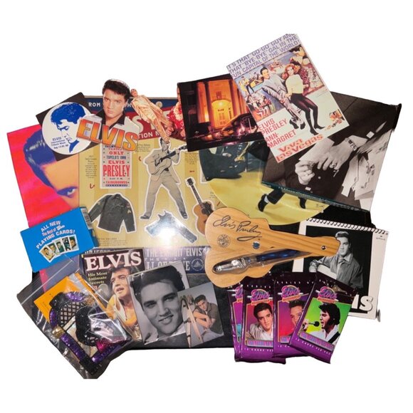 Elvis Presley Memorabilia Collection: Posters Playing Cards Photos Trading Cards - Picture 1 of 5